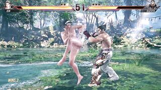 (Tekken 8) Nude Jun Kazama Gameplay.