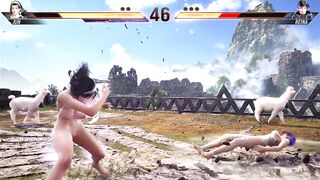 (Tekken 8) Nude Jun Kazama Gameplay.