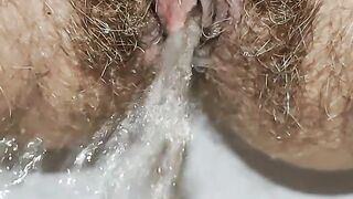 Huge female piss close up