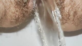 Huge female piss close up