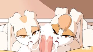 Creamy Vanilla - Furry Threesome with Tails Sonic Hentai Cartoon