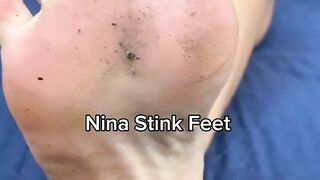 Your Stink Neighbor showing her ToeJam! Feet fetish.