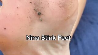 Your Stink Neighbor showing her ToeJam! Feet fetish.