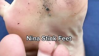 Your Stink Neighbor showing her ToeJam! Feet fetish.