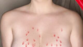 Busty Babe Drips Candle Wax on Tits